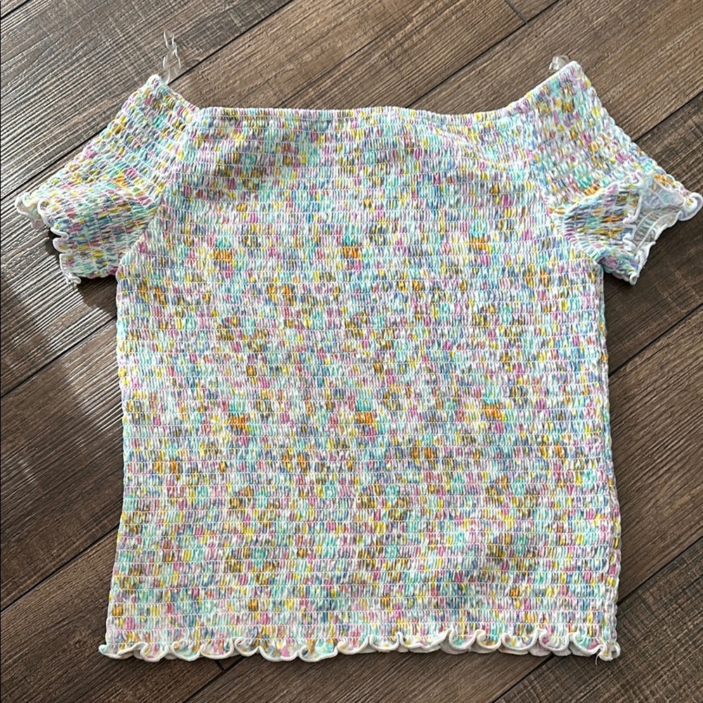 ❗️MUST GO❗️ Multicolor Off-Shoulder Smocked Top